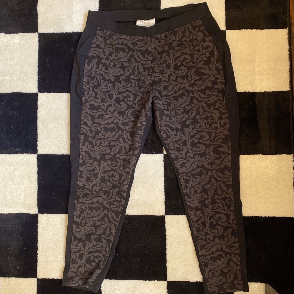 Chico’s black and gray leggings